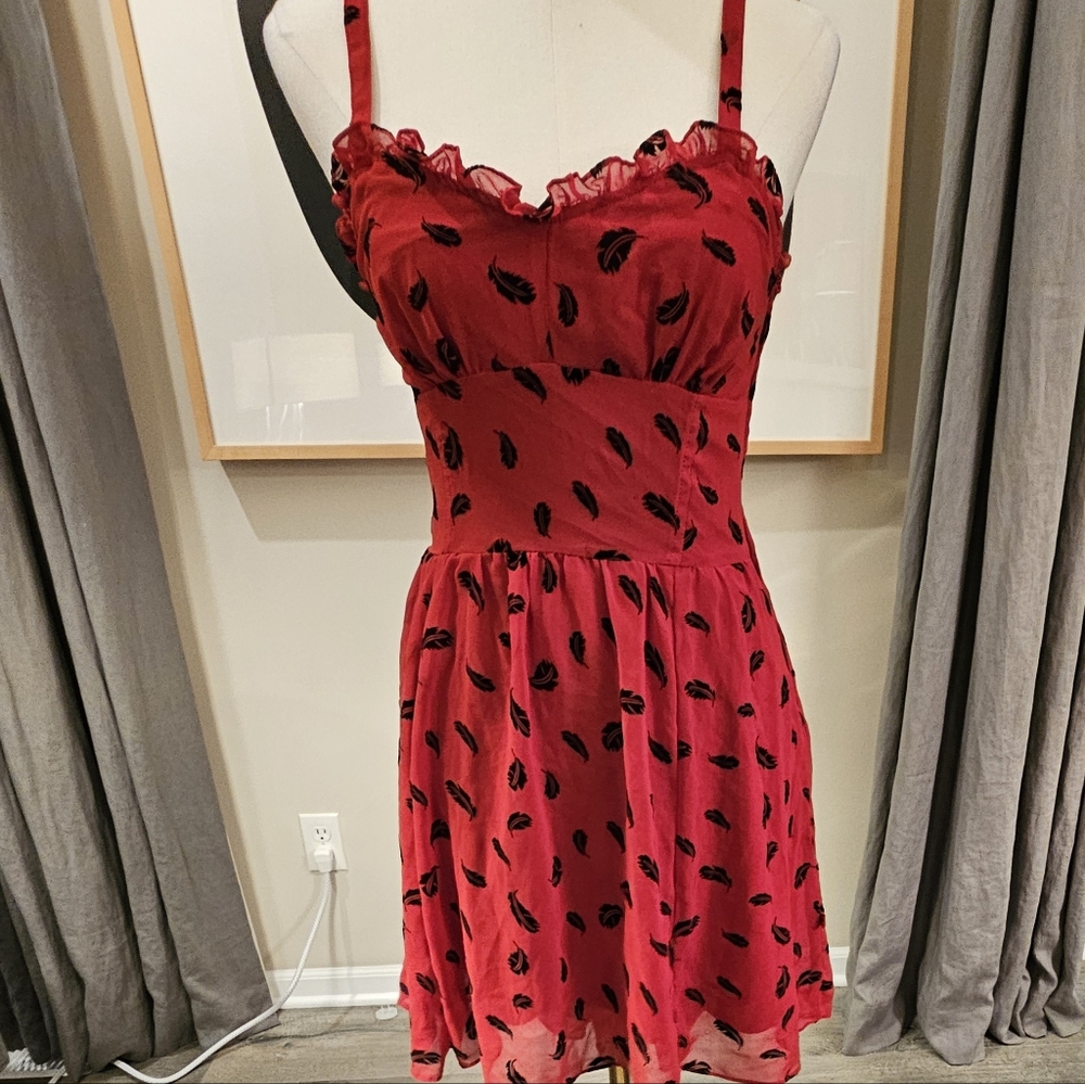 Sold Royal Bones Red and Black High Low Dress S